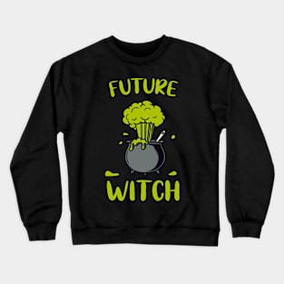 Green Witch Cauldron funny Wiccanism Crewneck Sweatshirt